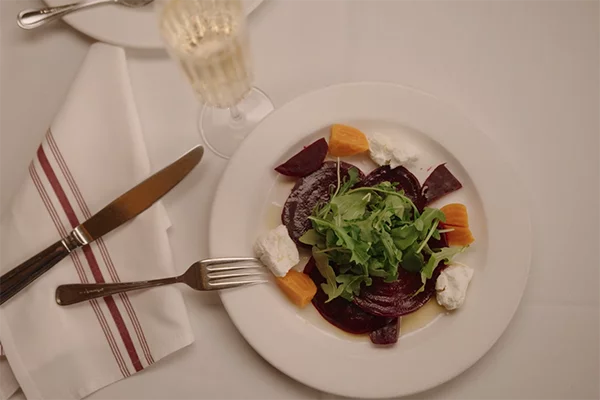 Pickled Baby Beets and Goat Cheese salad from Bistro Niko in Buckhead.