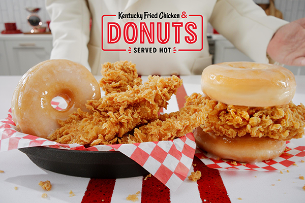 Fried Chicken and Donut sandwich from KFC.