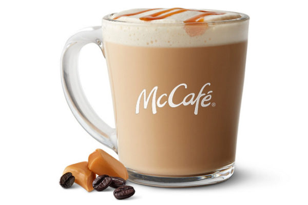 A Caramel Macchiato from McDonald's McCafe.