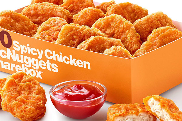 Spicy chicken nuggets from McDonald's.