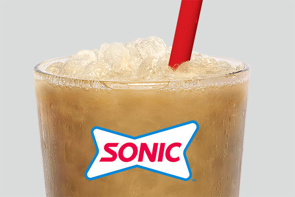 An Iced coffee from Sonic Drive-In.