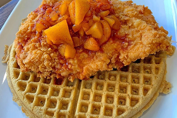 The foul play chicken and waffles from Folk Art.