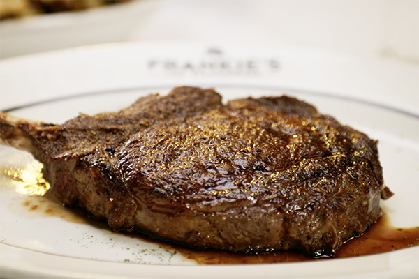 The Tomahawk Steak from Frankie's the Steakhouse.