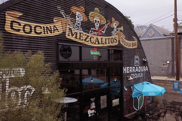 The exterior of Mezcalitos in Grant Park.