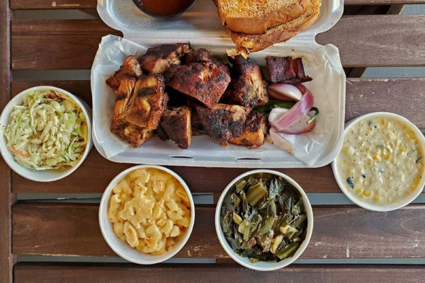 Sides from Lake and Oak BBQ.