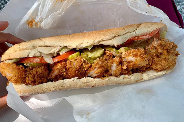 Po boy sandwich from Po' Boys in Decatur, GA.