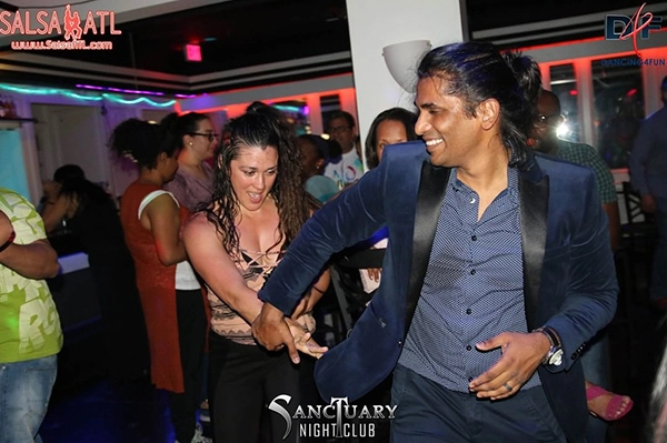 Salsa dancers at Sanctuary Nightclub.