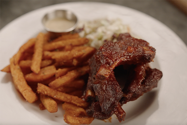 Apple Bourbon Baby Back ribs from Branch and Barrel in Alpharetta.