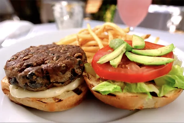 The veggie burger from Olde Pink House in Savannah, GA.