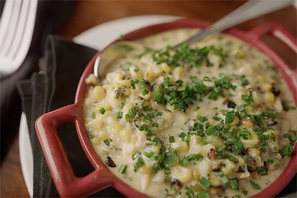 Charred Jalapeno Creamed Corn from Kevin Rathbun Steak.