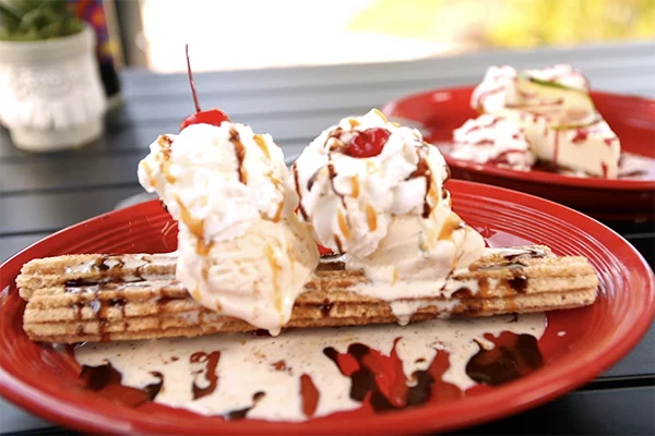 The churro sundae from Cantina Loca in Alpharetta.