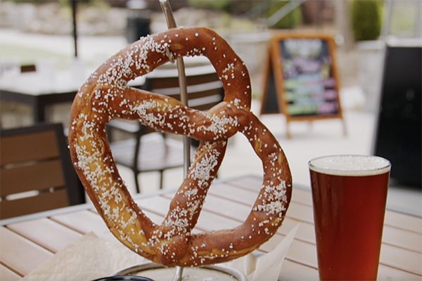 The jumbo bavarian pretzel from Central City Tavern.