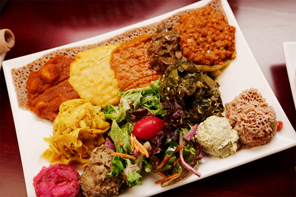 The Vegan Platter from Desta Ethiopian Cuisine.