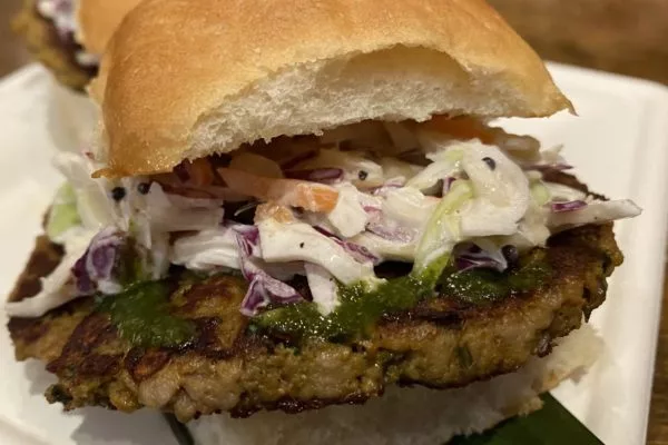 Impossible Boti Burger from Botiwalla