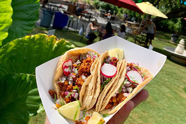 Street tacos from El Tesoro.