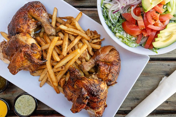 Rotisserie Chicken from Las Brasas Bar and Restaurant.