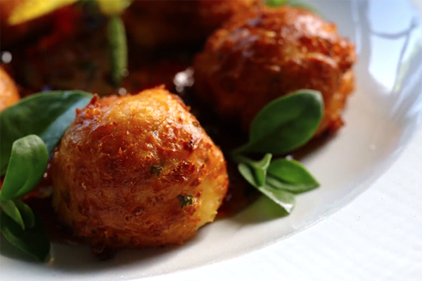 Pimento Cheese Beignets from Woodlands Grill in Barnsley Resort.