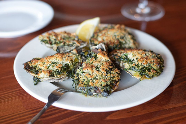 Oysters Rockefeller from Atlanta Fish Market.