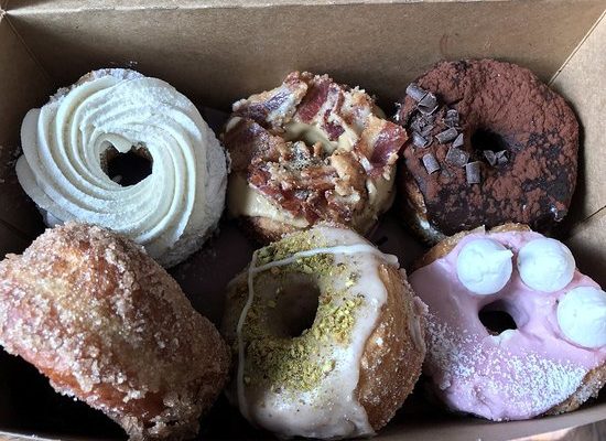 variety of donuts from five daughters bakery