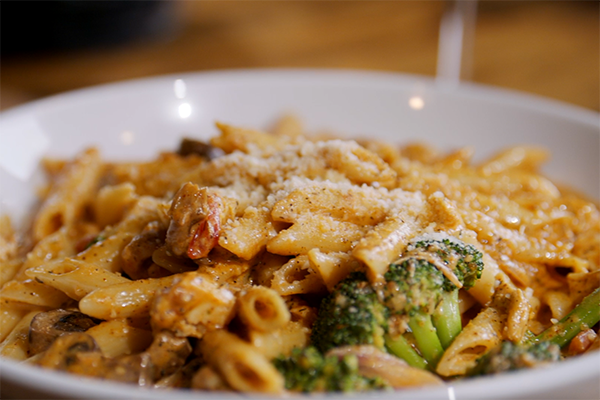 Spiced Chicken Penne pasta from Toscano.