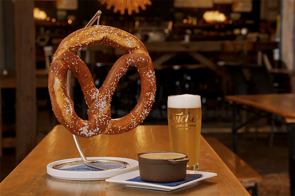 Giant Hot Pretzel from Tucker Brewing Company in Tucker, GA.