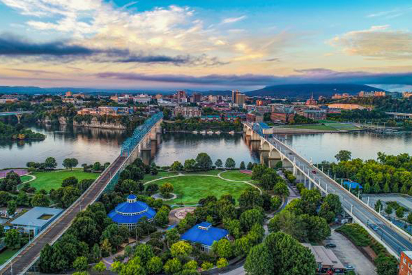 Scenic aerial view of chattanooga | Photo: Visitchattanooga.com