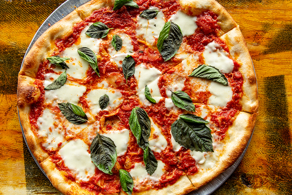 The Margherita pizza from Karvelas Pizza Co.