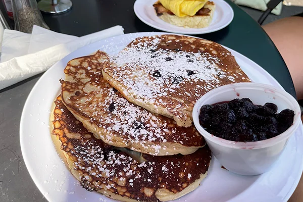 blueberry pancakes from highland bakery 