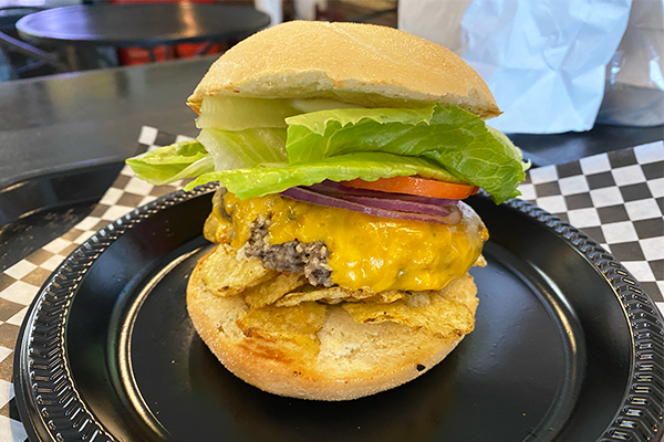 Black bean burger from Southern Sweets Bakery in Decatur