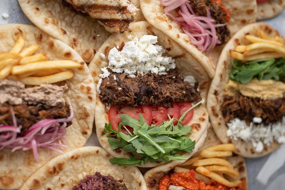 Gyros and pita sandwiches from Lamb Shack ghost kitchen.