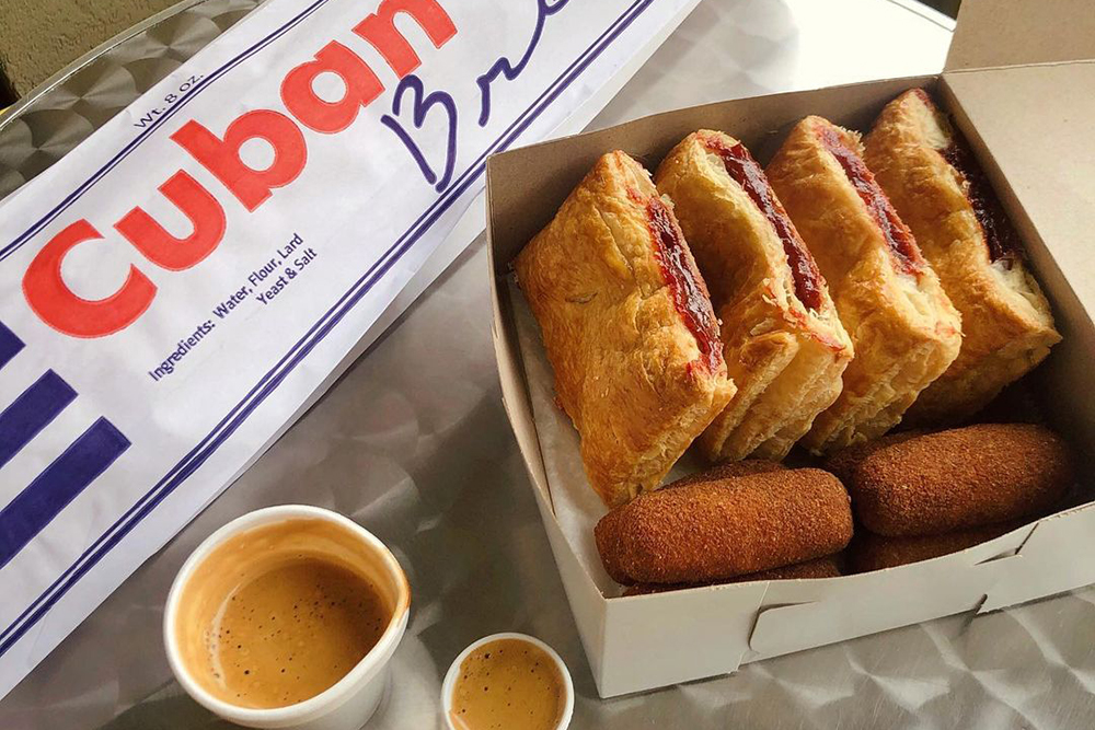 Cuban bread, coffee and guava quesitos from Buena Gente Cuban Bakery in Decatur.