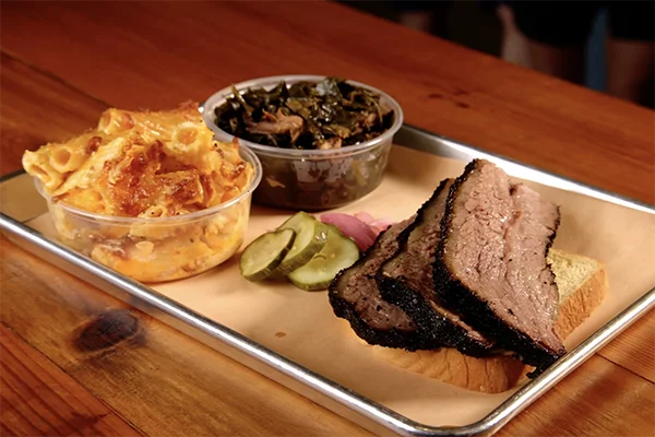 Brisket platter from Socks' Love Barbecue.