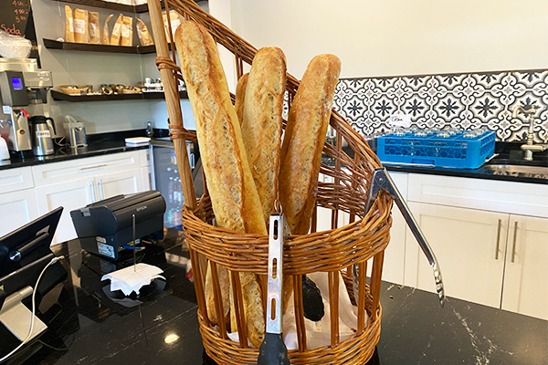 Basket of baguettes