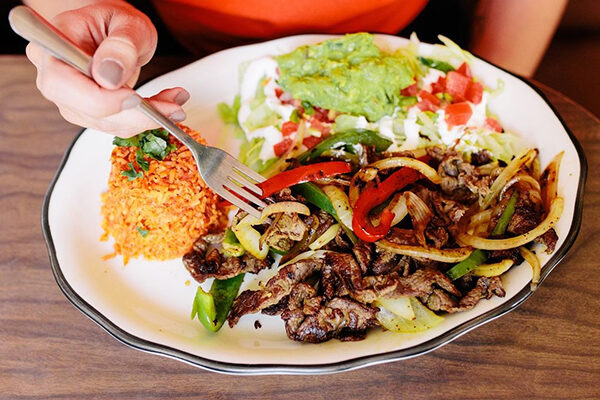 Fajitas from El Ponce on Ponce de Leon Ave in Atlanta.