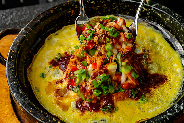 Tom Yum rolling hot plate from Food Terminal.