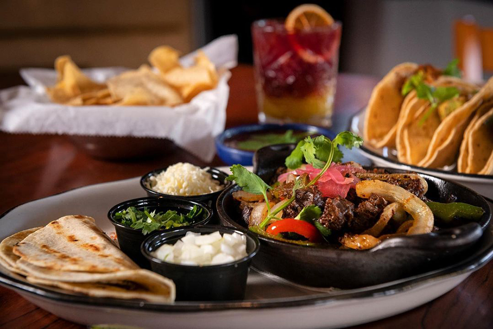 Fajitas from Tacos and Tequilas.