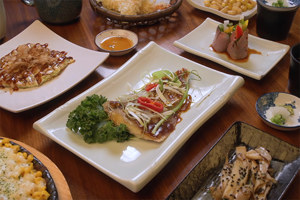 Dishes from the Hot Kitchen portion of the Chef's Special multi course menu at Doshi Sushi.
