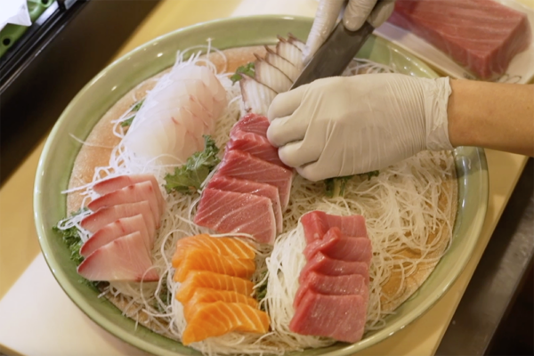 The Sashimi and Sushi platter from Doshi Sushi
