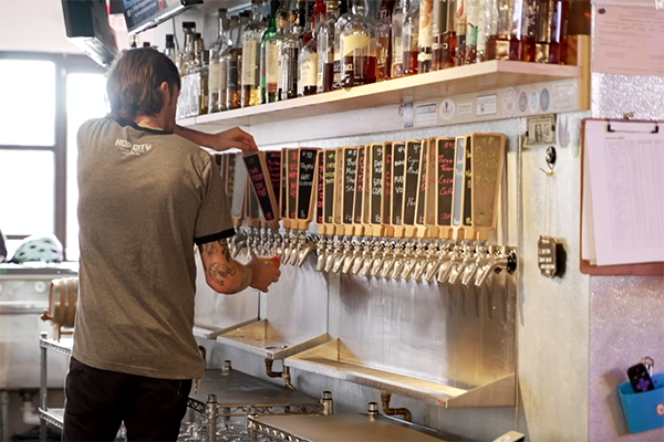 Boxcar has 28 rotating beers on tap.
