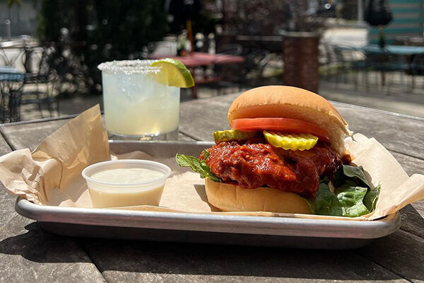 Spicy chicken sandwich from EAV Midway Pub