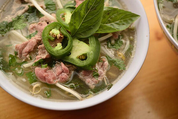 A bowl of pho from Qafe in East Atlanta Village's We Suki Suki.