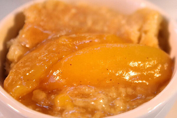 The peach cobbler from Paschal's.