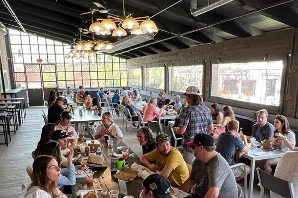 Diners at the Chattahoochee Food Works Dining Hall.