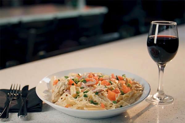 Louisiana Penne pasta from Sidelines Grille