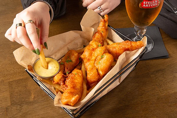 Harp Battered Chicken Tenders from Fado Irish Pub