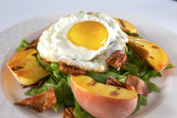 Old Edwards Inn – Peach Salad with Fried Egg