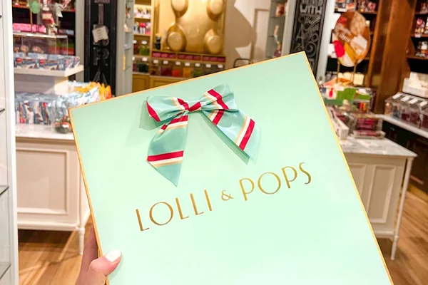 Gift box from Lolli and Pops.