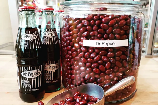 Dr Pepper jelly belly jelly beans at Poppa Corn's Gourmet Popcorn in Kirkwood.