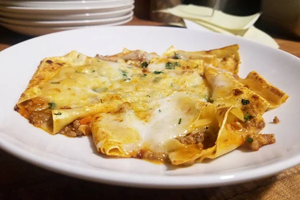 Lasagna from Sotto Sotto in Inman Park.