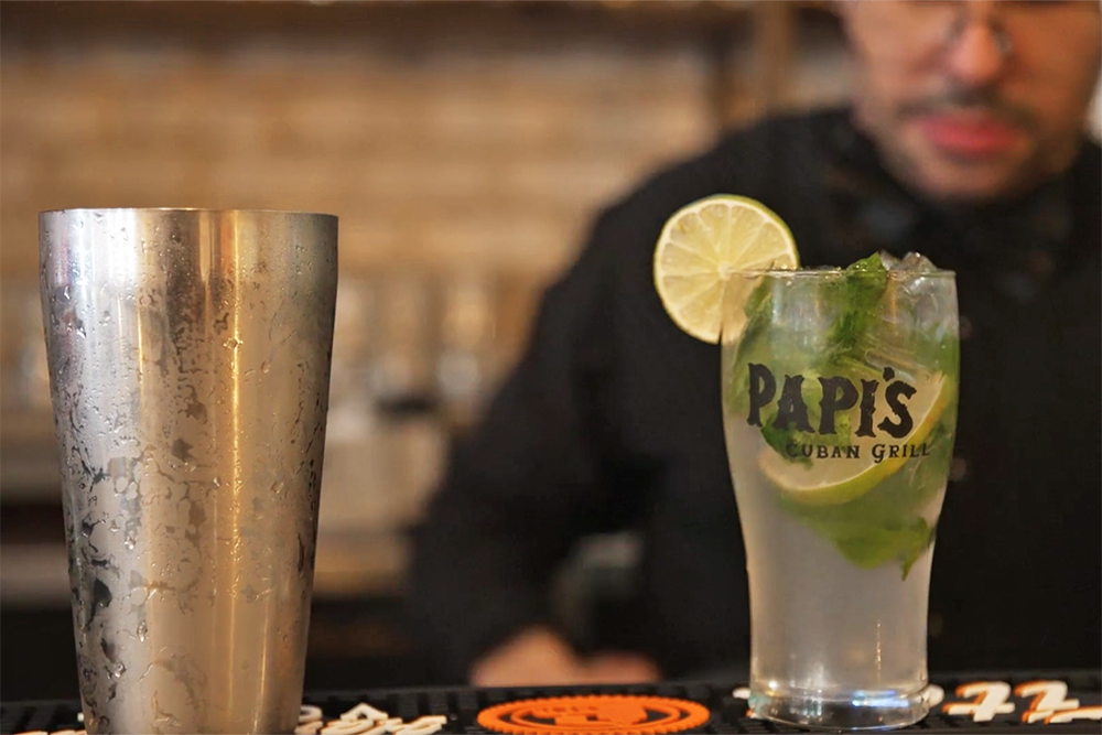 A mojito from Papi's Cuban Grill.